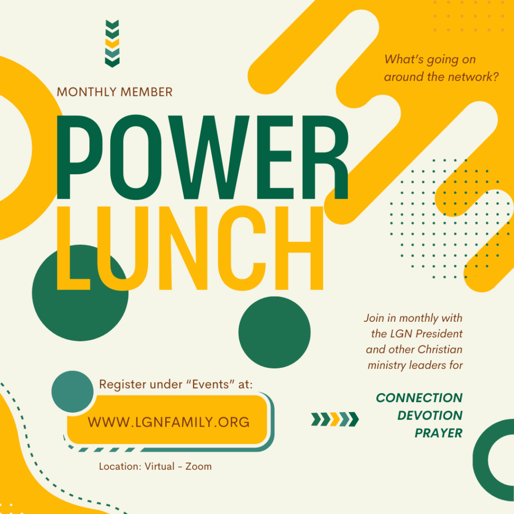 The Logos Global Network hosts a monthly Power Lunch with the President for members to connect and share.